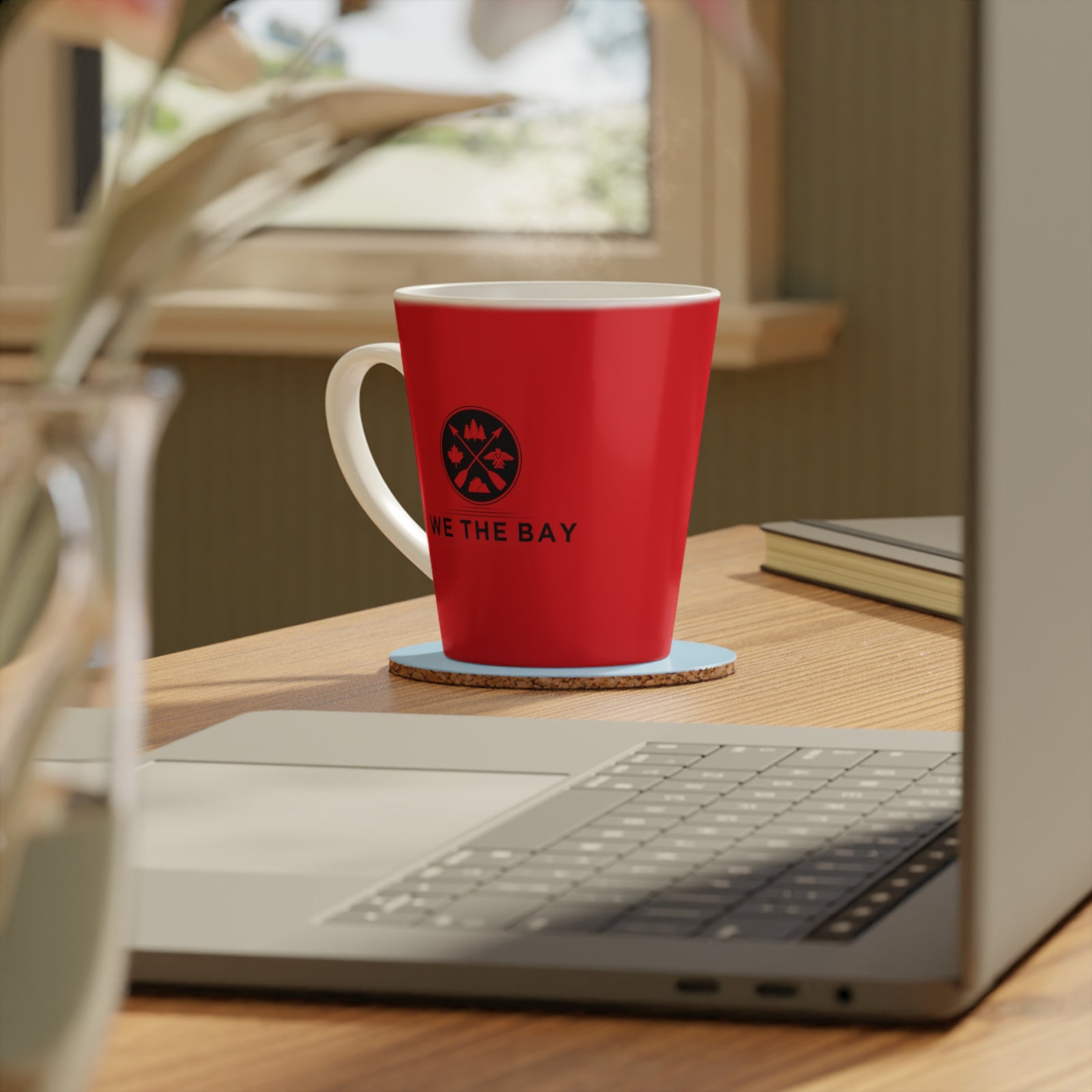 We The Bay Red Latte Mug, 12oz