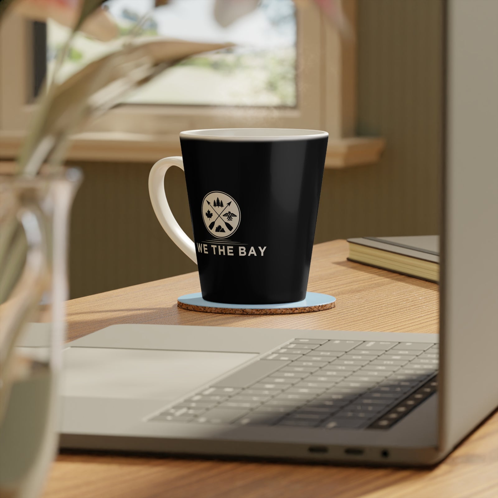 We The Bay Black Latte Mug, 12oz