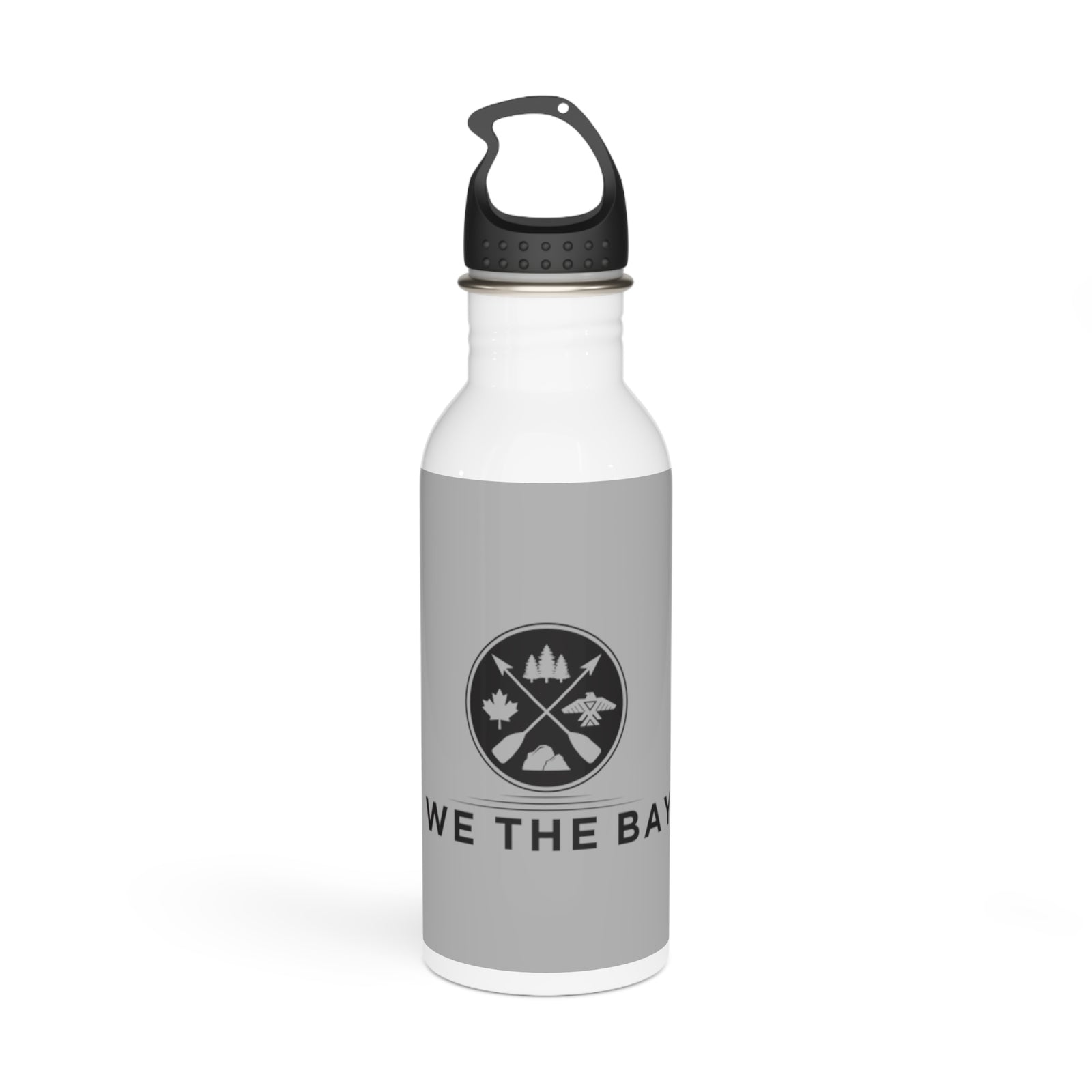 We The Bay Light Grey Stainless Steel Water Bottle
