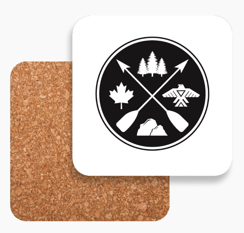 Pack of 10 WTB Cork and Hardwood Coasters