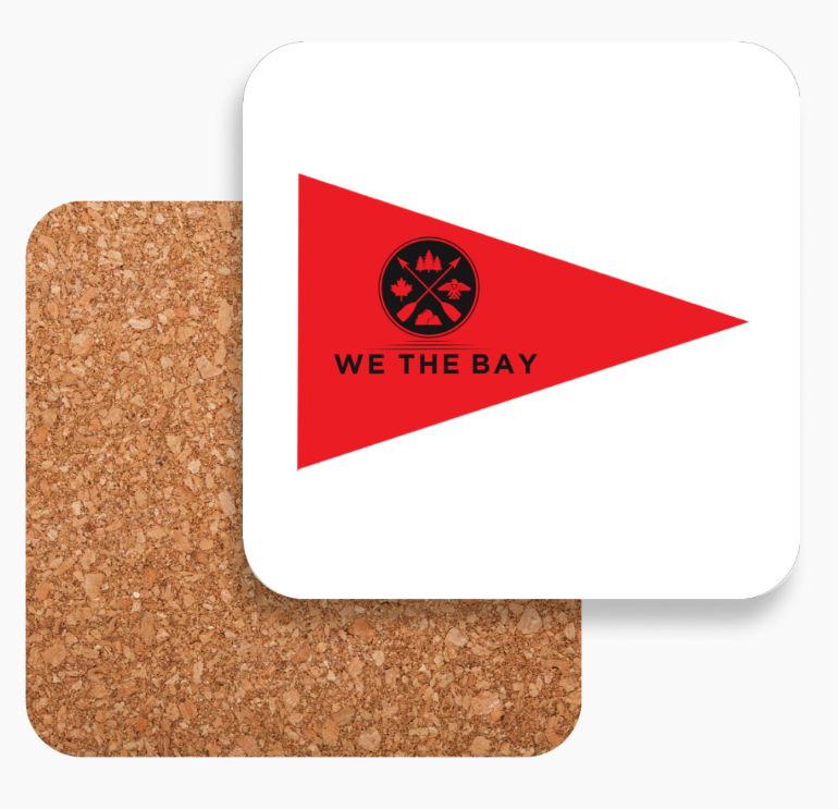 Pack of 10 Cork and Hardwood Coasters