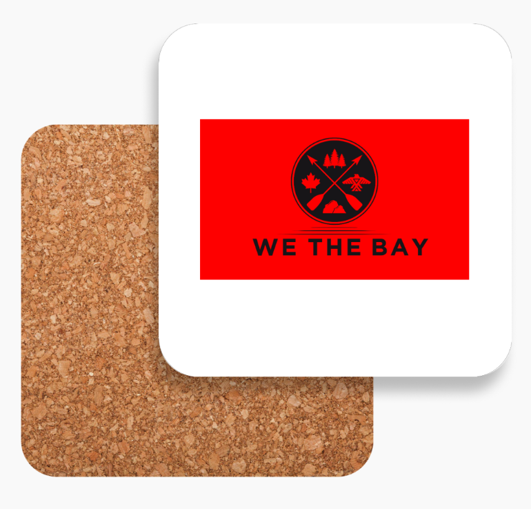 Pack of 10 Cork and Hardwood Coasters