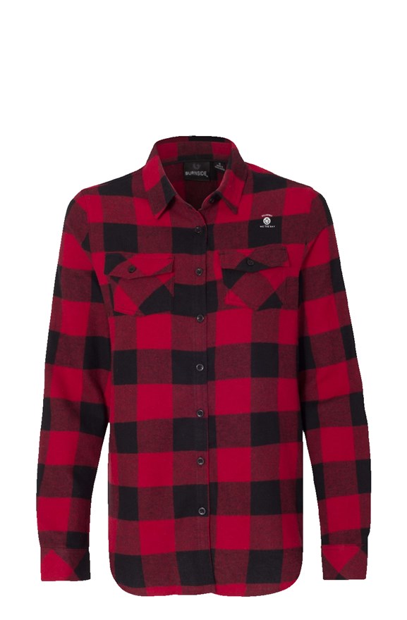 Womens Long Sleeve Honey Harbour Red Flannel