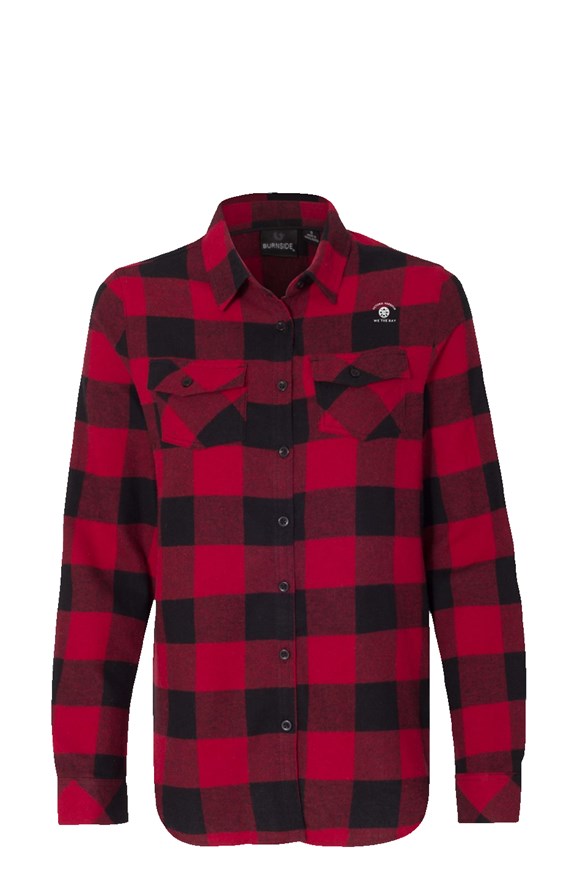 Womens Long Sleeve Victoria Harbour Red Flannel